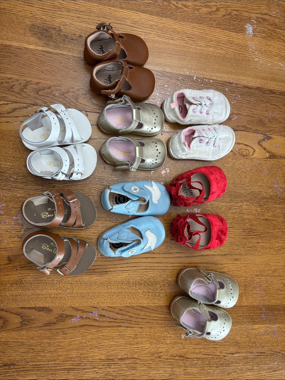 Seawees, Angel, monkey feet, livie and Luca shoe bundle sizes 6-12 up to 3